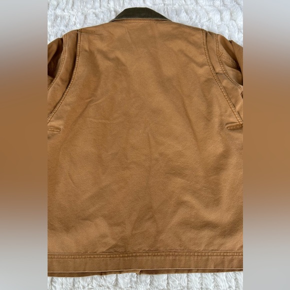 LL Bean Vintage Chore Coat Barn Jacket Tan Womens S - Picture 13 of 16